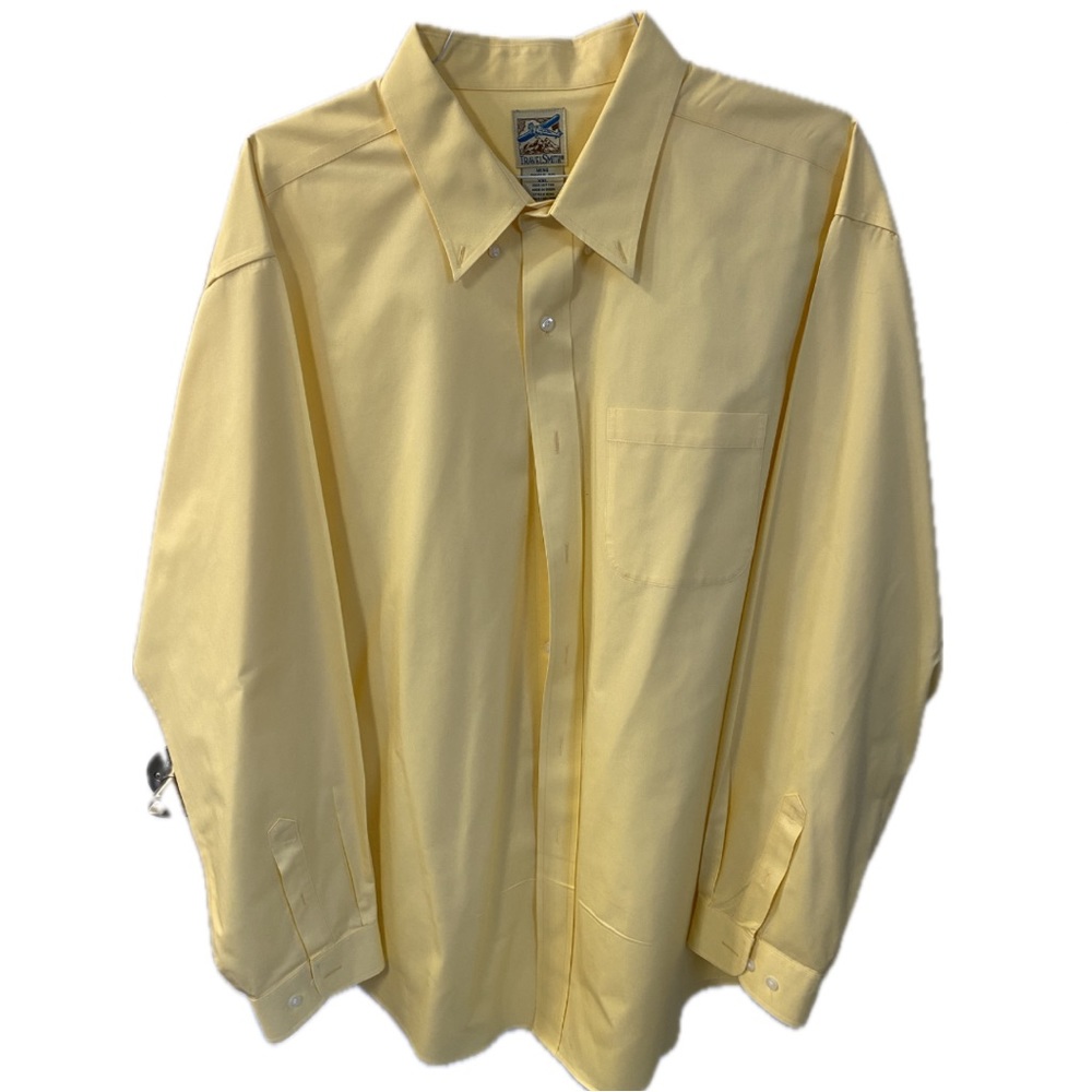 TravelSmith yellow button down, XXL, 100% cotton.